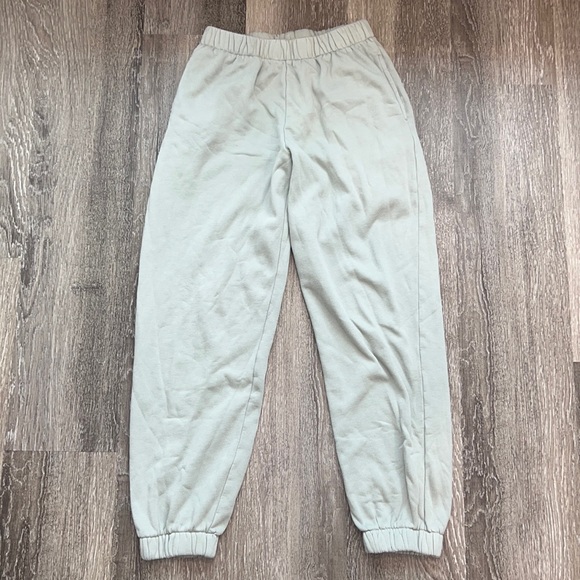 Brandy Melville Pants - Brandy Melville One Size Light Green Sweatpants Cuffed Jogger Pockets